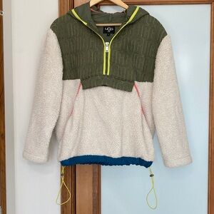 UGG Olive and Cream Hooded Sweatshirt